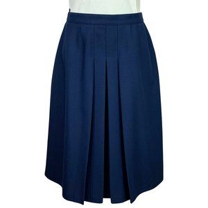 VINTAGE 70s-80s Front Pleated Midi Length Skirt